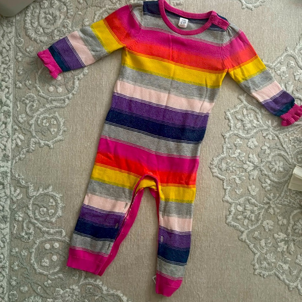 Sweater striped onesie